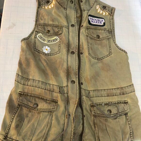 Max-studio uopcycled boho Women's vest L - Picture 2 of 8